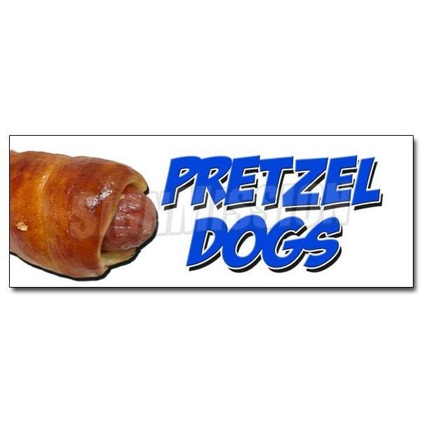 Signmission PRETZEL DOGS DECAL sticker soft pretzel hot dog frank wiener on a stick, D-12 Pretzel Dogs D-12 Pretzel Dogs